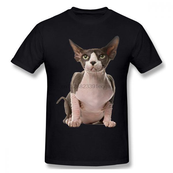 

3d канада сфинкс лысый лысый cat футболки для мужчин плюс размер 4xl пара tee