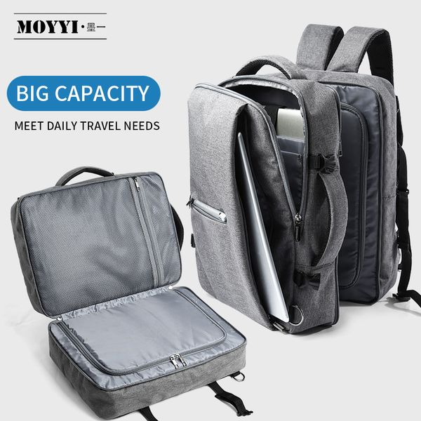 

moyyi business travel double compartment backpacks multi-layer with unique digital bag for 15.6 inch lapmens backpack bags 200918
