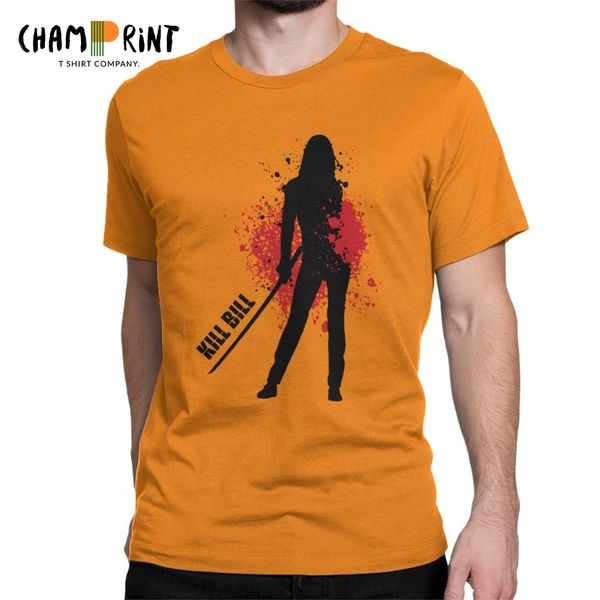 

men t-shirt kill bill tarantino bloody bride vintage 100% cotton tee shirt short sleeve t shirts crewneck clothing 4xl 5xl
