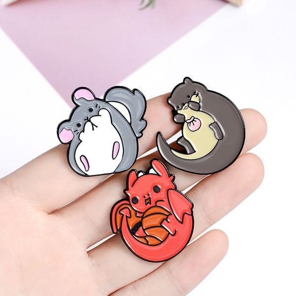 

прекрасные кошки эмаль pin броши penguin pin отворотом shirt мешок смешные животных коллекция знак jewelry для мальчиков девушки друзья пода, Gray