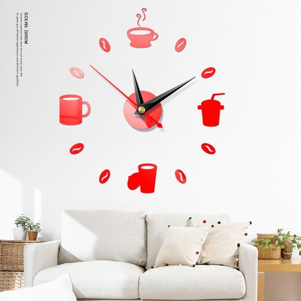 

fowecelt 3d diy wall clock modern design large acrylic clocks home sticker decor aesthetic room decor clock on the wall