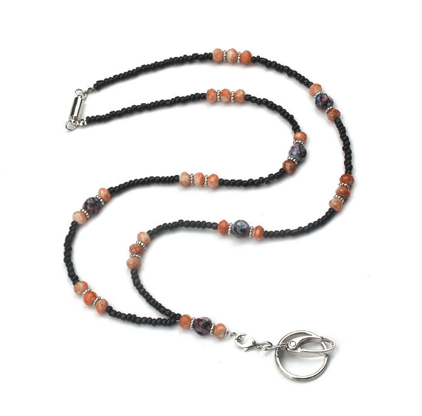 

богема бисер lanyard ожерелья для держателя женщин ключей бейджа моды талрепа ожерелья для сотрудников новых ювелирных изделий, Silver
