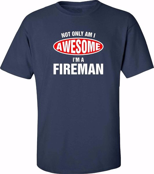 

2019 100% cotton brand clothing men printed fashion design fireman services fire fighter tee shirt