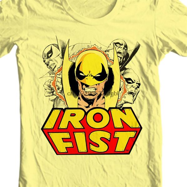 

iron fist t-shirt danny rand retro heroes for hire luke cage custom graphic tees tee shirt