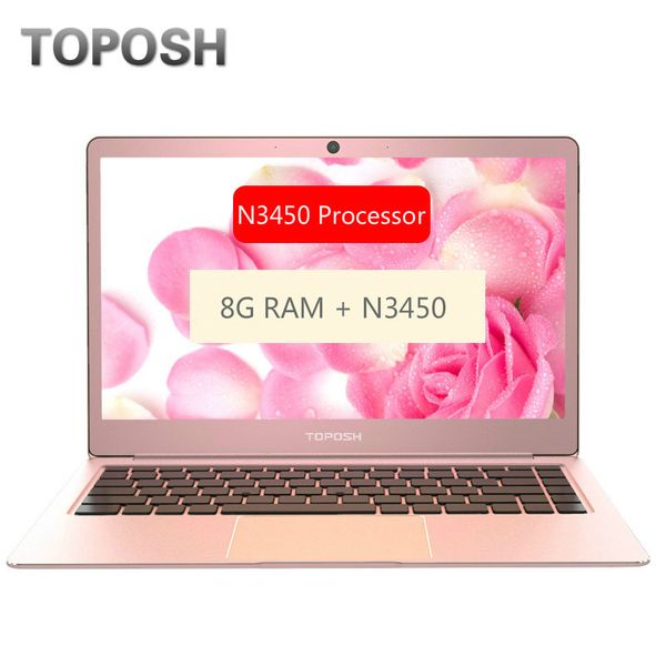 

lap fashion rose gold n3450 8g ram ssd notebook 14 inch mini pc computer portable business travel office lapslim student netbook
