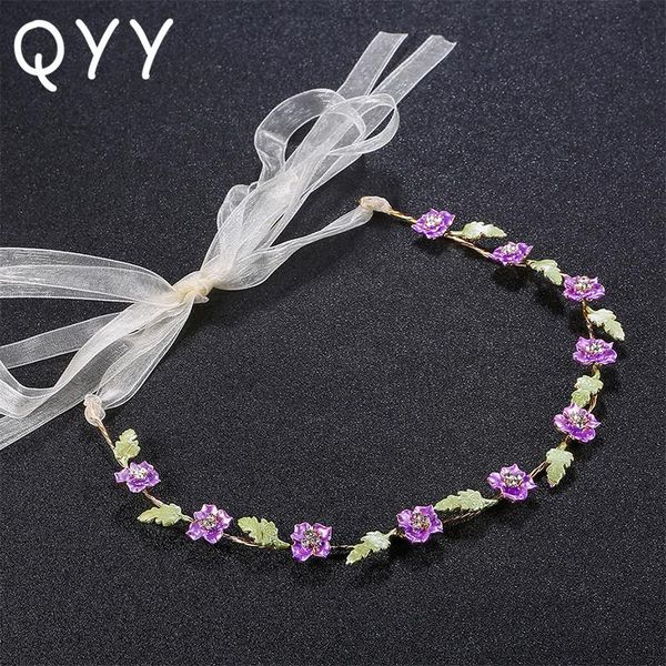 

цветы свадебных волос волосы новейших ручного кристалл принцесса диадема ободки аксессуары ювелирных изделия bridesmaids сплав qyy kjesx, Black;brown