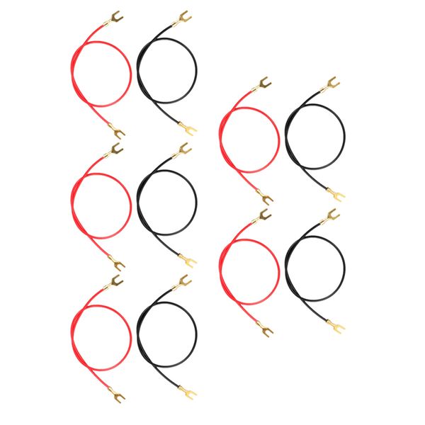 

10pcs u-shape dual fork terminal electrical circuit experiment connect cable