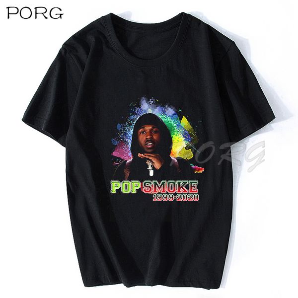 

cool rapper men women t shirt summer 2020 rip pop smoke casual o neck hip hop short sleeve t-shirt streetwear men's tees
