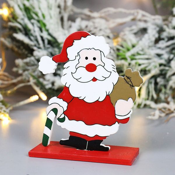 

new decorations wooden santa claus snowman deer deskdecorations painted stitching painting decorative paintingornament decorative painti