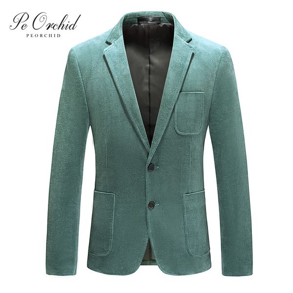 

peorchid slim fit blazer de hombre business work suit jacket dress formal casual masculino coats groom blazers 2 buttons, White;black