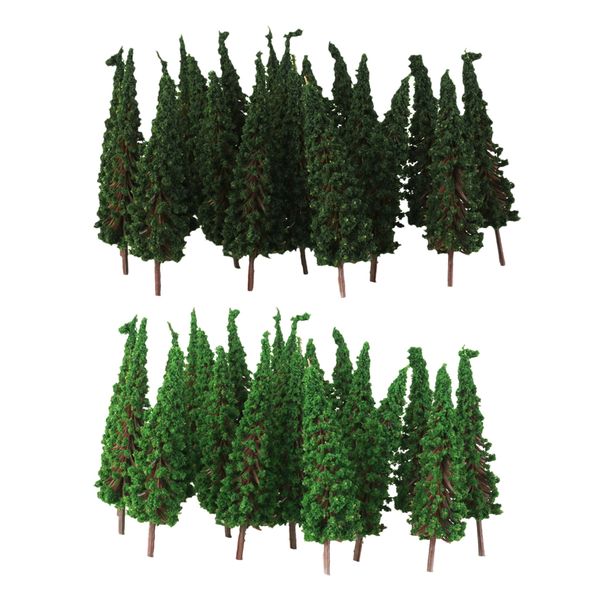 

100x green pagoda trees models 1/100 6.5cm/ 2.56inch for train railway scene props