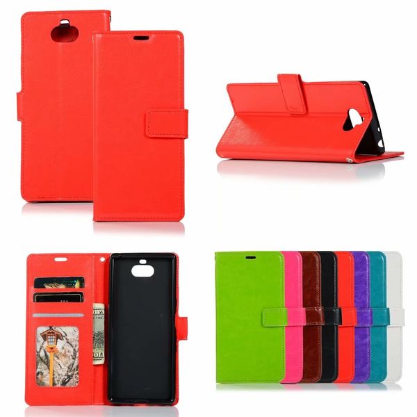 

phone cases for sony crazy horse wallet leather pu tpu case for sony xa3 ultra xz3 l2 xa2