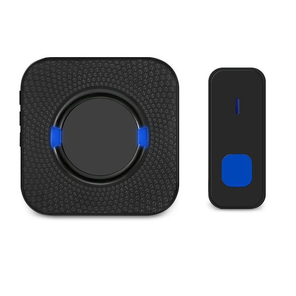 

waterproof wireless doorbell dc battery-powered 300 m remote led flashing light smart home wireless doorbell receiver transmitter