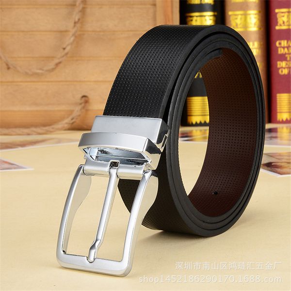 

2020 new fashion designer men's belts cow genuine leather vintage pin buckles ceinture bussiness male straps luxury, Black;brown