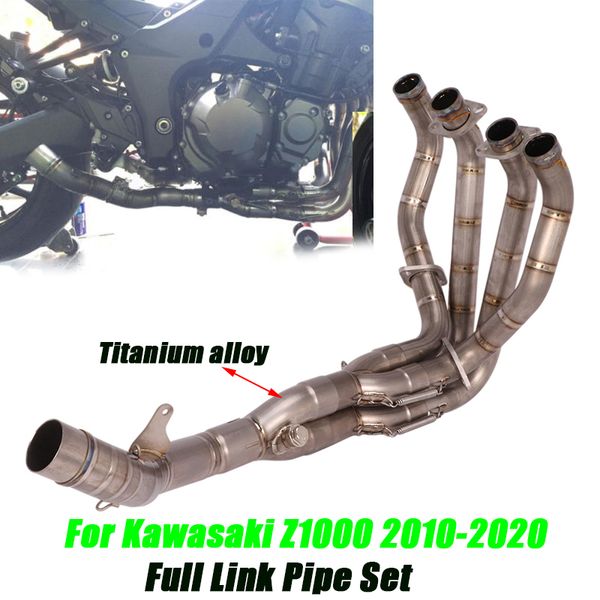 

silp on for z1000 motorcycle front middle pipe titanium alloy lossless installation set single row refit 2010-2020
