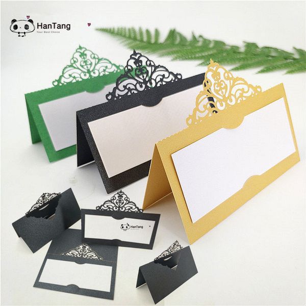 

greeting cards 10/50/100pcs laser cut wedding seat place name card table banquet birthday baby shower decoration 5z