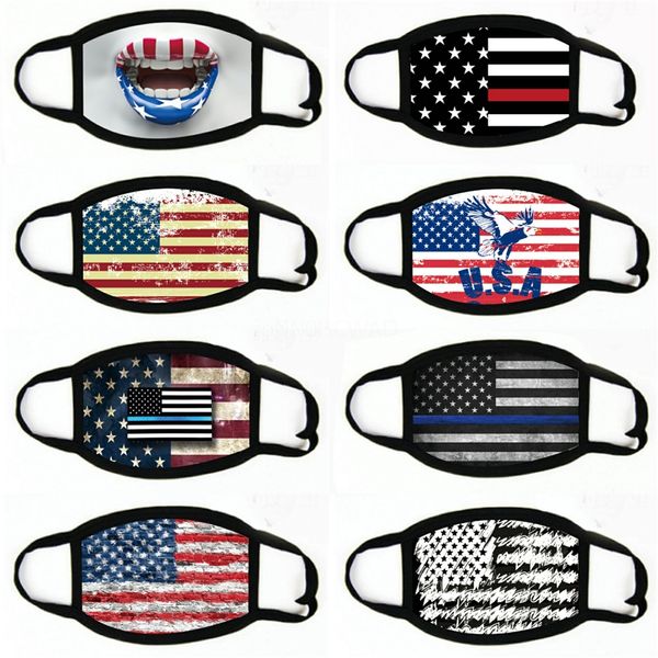 

election supplies dustproof print designer mask universal for men and women american flag mask mask#903, Black