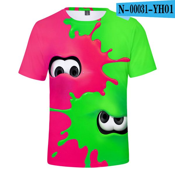 

shooting game splatoon men boys girls 3d print shirts oversized humor hippie men clothing