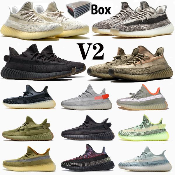 

kanye asriel sulfur zyon v2 tail light desert sage marsh linen black static cinder reflective running shoes men women sneakers trainers