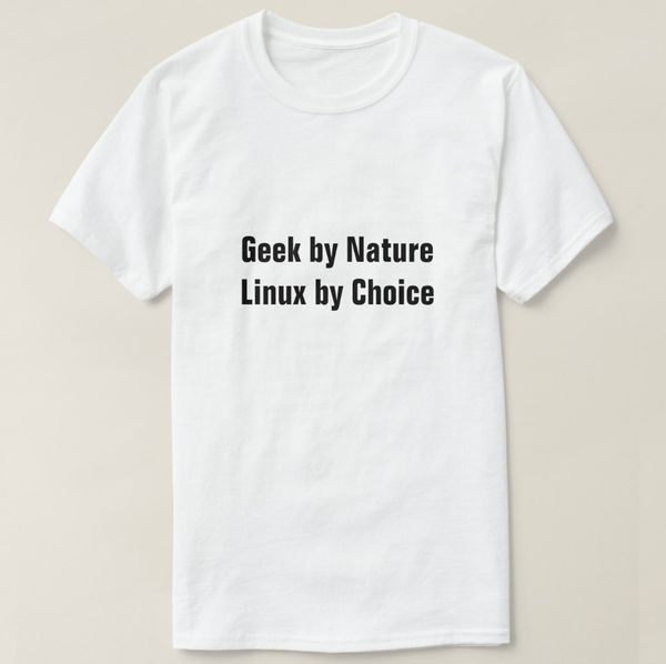 

2019 отпечатано мужчины футболка с коротким рукавом хлопок geek по nature_ linux на выбор t-shirt женщины футболку