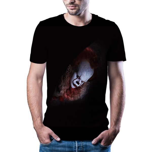 

new clown print 3d print shirts anime graphic comics men clothing