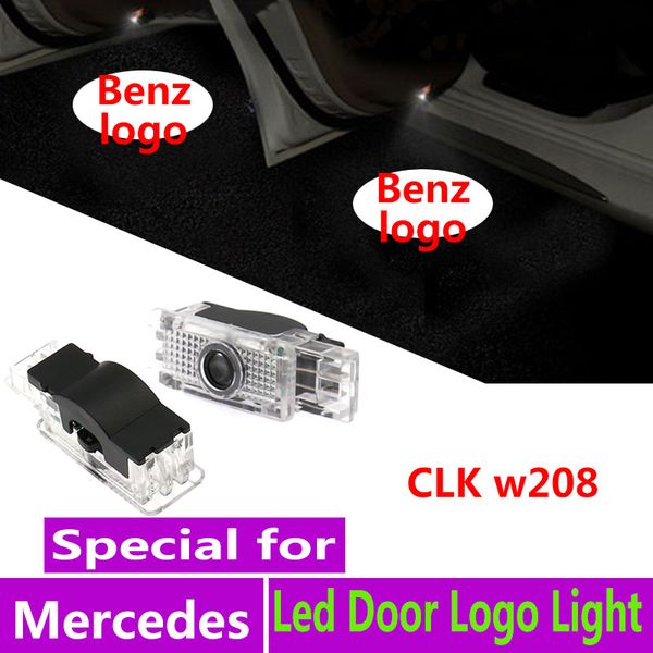 

2x for clk class w208 240 350 200k 280 led car logo light door light laser projector courtesy accessories