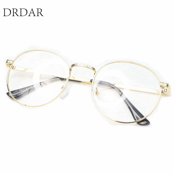 

eyeglasses frames women's men metal round large frame retro style exquisitely carved optical frame silver/gray/golden, Black