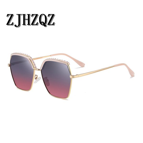 

aviation womens multilateral polarized sunglasses classic brand vintage pilot outdoor travel driving fishing rimless eyewears, White;black