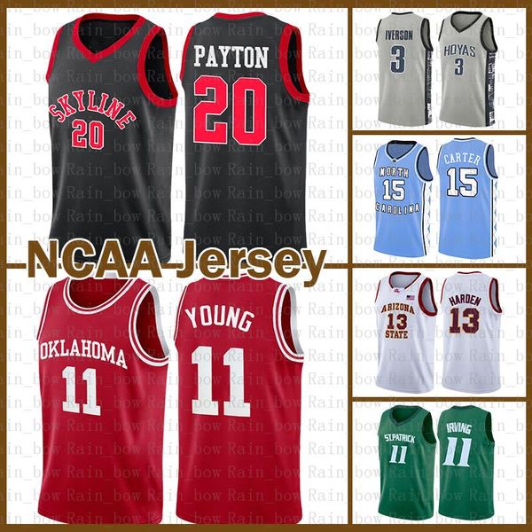 

tkm trae 11 young basketball jersey gary 20 payton kawhi lebron 23 james leonard ncaa dwyane 3 wade kyrie stephen 30 curry irving university, Black