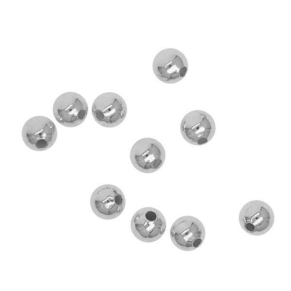 

round silver spacers beads for jewelry diy making, 8mm, 10pcs pack