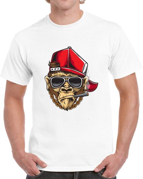 

cooling out ape smoking hip men white shirt t-shirt white cool casual pride t shirt men new fashion tshirt loose