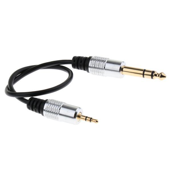 

3.5mm to 6.35mm adapter jack audio cable for mixer amplifier guitar