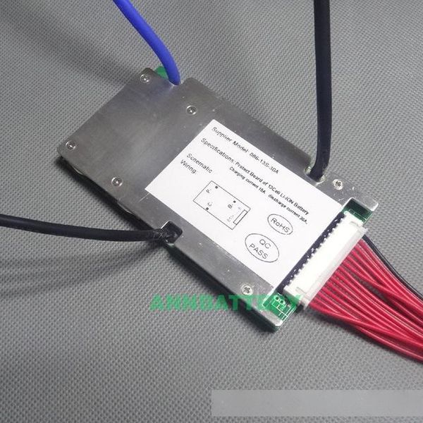 

packs 13s 48v 30 lithium polymer bms 30a continuous 100a peak current 1000-1500w 54.6v li-ion battery bms balance function