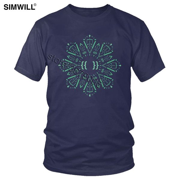 

men's code mandala inspired by vue framework t shirt programmers coding developer tee c++ java python t-shirt short sleeve