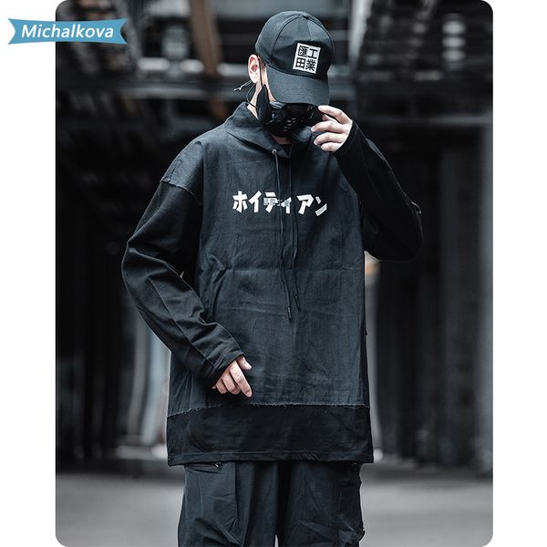 

fashion embroidered harajuku casual hoodie, autumn street clothes, pullover for women and men, Black
