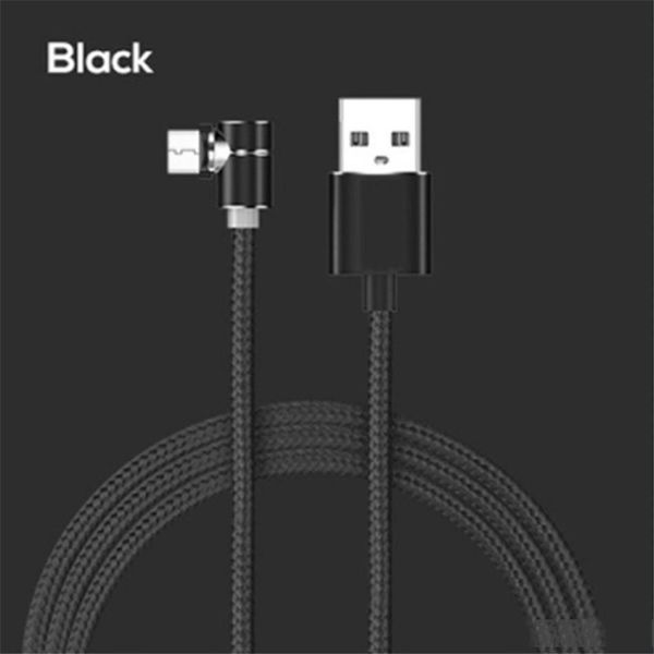 

2.1a 5v 1m 360Â° round magnetic 90 degree led micro type c usb cable charging cable for smart phone adapter ing