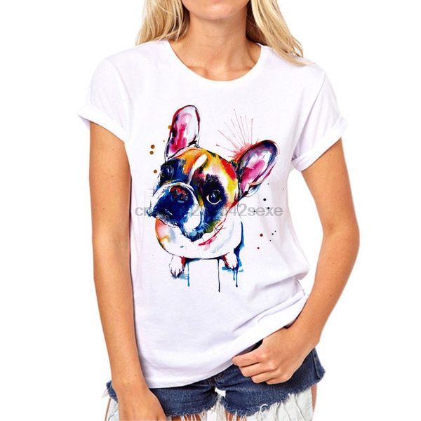 

french bulldog watercolor art t-shirt