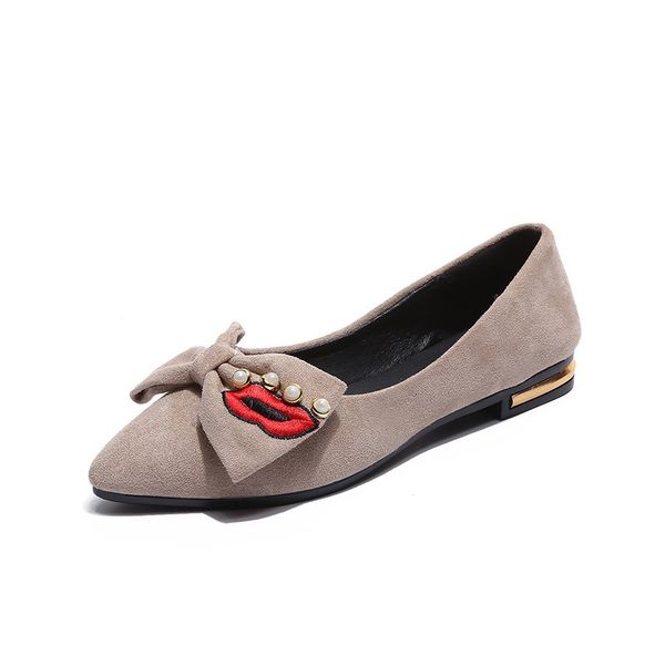 

corporis size 35-40 fashion flats women pointed toe shallow ladies shoes flock casual bowknot elegant women flat with shoes, Black