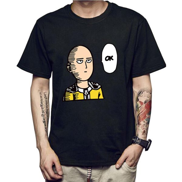 

100% cotton t-shirt fashion casual one punch hero print t shirt men harajuku brand clothing tee shirt men