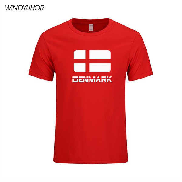 

new summer denmark flag men t shirts summer new casual short sleeve cotton tshirts for men funny printed tee