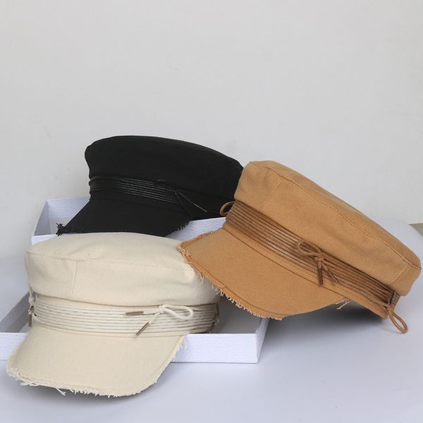 

berets [ewq] spring and autumn ladies flat retro painter hat drawstring navy british temperament cap beret zt513, Blue;gray