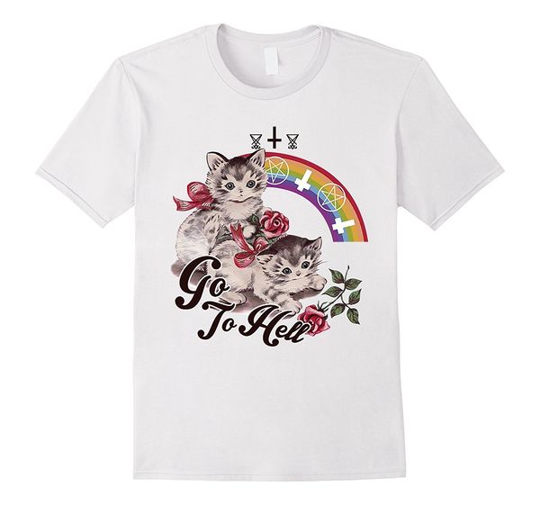 

metalhead cats go to hell t shirt 2018 hiphop summer milk silk women harajuku short sleeve round neck t shirt tee