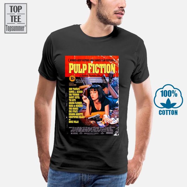

pulp fiction 90 классический vintage movie men's black t shirt tee новый от нас