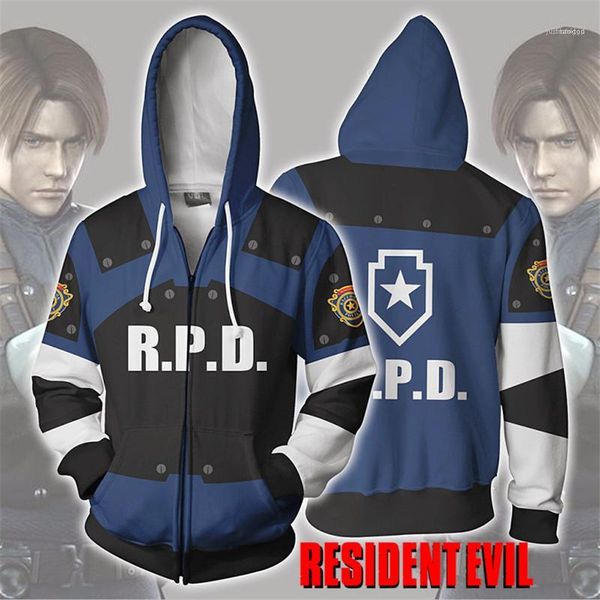 

r.p.d. print mens zipper fly coat homme fashion clothes resident evil perpetual mens jackets, Black;brown