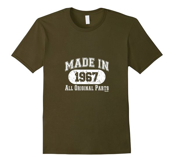 

2019 fashion made in 1967 all original parts funny birthday t-shirt w tee shirt