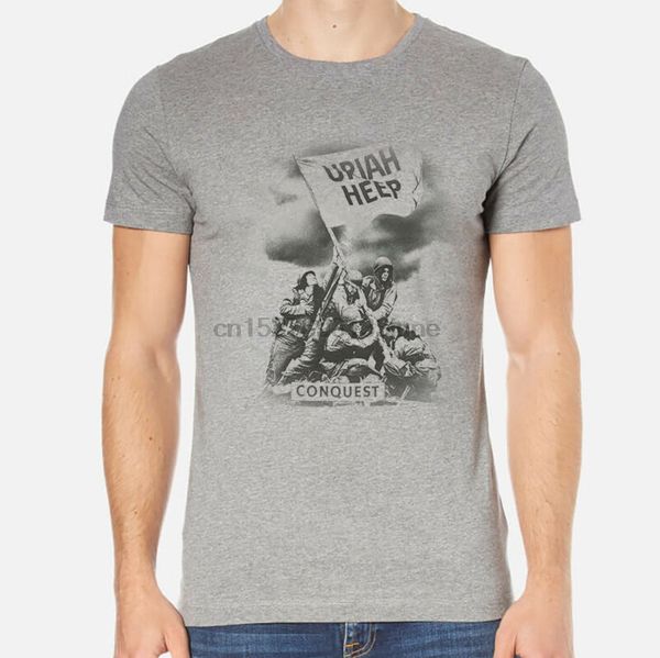 

uriah heep rock t-shirt men white or gray 1-b c-041