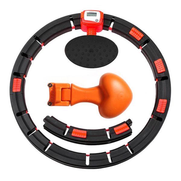 

2020 portable led colorful sport hoops yoga waist exerciser detachable belly abdominal muscle trainer circle equpment tools