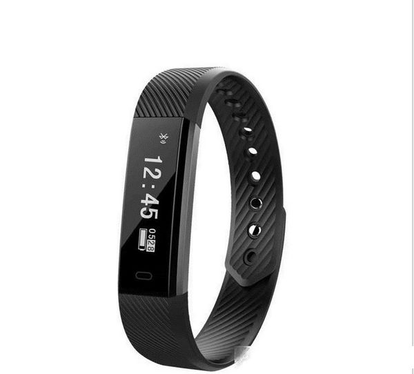 

2019 new id115 smart bracelets fitness tracker step counter activity monitor band alarm clock vibration heart rate monitoring wristband