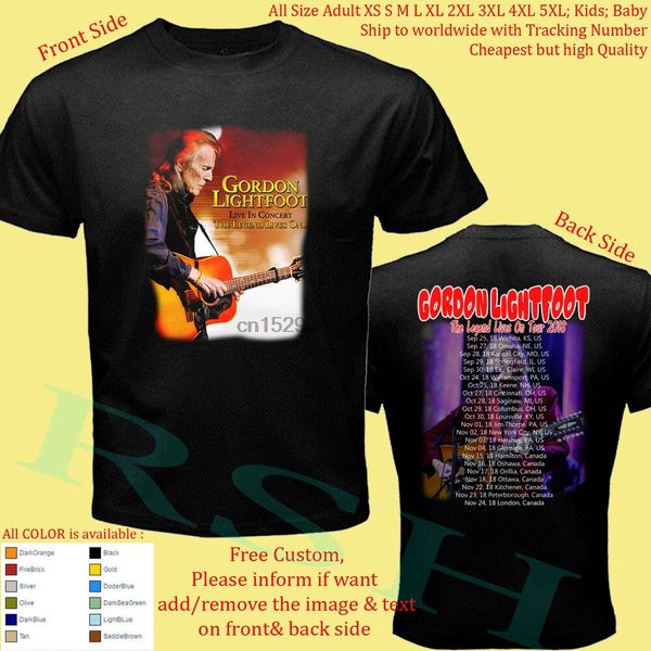 

gordon lightfoot tour shirt size s-5xl kids babies infants