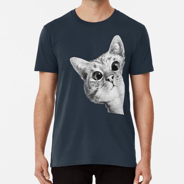 

sneaky cat t shirt cat peekaboo black and white kitten humour cute funny